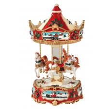 BRANDANI CARILLON GIOSTRA IN MOVIMENTO RESINA H 25 CM