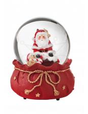 BRANDANI CARILLON sfera acqua IN RESINA Rosso babbo natale