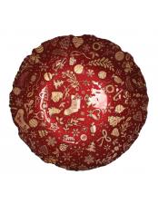 BRANDANI CENTROTAVOLA CHRISTMAS ROSSO CM 40 VETRO