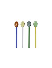 BRANDANI CUCCHIAINO RAINBOW COLORI ASSORTITI SET 4 PZ VETRO