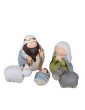 BRANDANI DECORAZIONE NATALIZIA NATIVITÀ SET 5 PZ C-BASE LEGNO PICCOLA