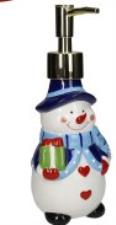 BRANDANI DISPENSER SAPONE CHRISTMAS DISPLAY DOLOMITE DECORO PUPAZZO DI NEVE