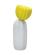 BRANDANI LAMPADA CACTUS BIANCO C- FIORE GIALLO  PORCELLANA