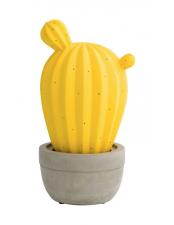 BRANDANI Lampada da Tavolo Cactus Gialla Sabbia Porcellana