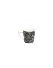 BRANDANI MUG DECORO SHANTI NERO NEW BONE CHINA