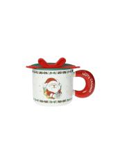 BRANDANI MUG TAZZA FIOCCO ROSSO CON TAPPO SILICONE