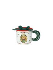 BRANDANI MUG TAZZA FIOCCO VERDE CON TAPPO SILICONE