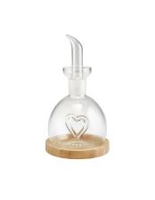 Brandani Oliera Love Vetro Con Base Bamboo Naturale