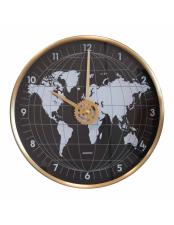 BRANDANI OROLOGIO GLOBO NERO ED ORO cm 29,5