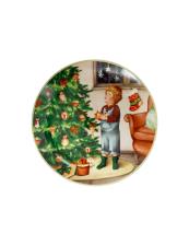 BRANDANI PIATTO NATALIZIO CUCCIOLI (BIMBO ALBERELLO) PORCELLANA D.30 CM