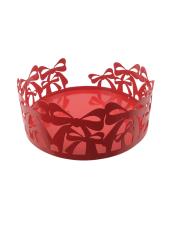 BRANDANI PORTAPIATTI FIOCCO ROSSO METALLO