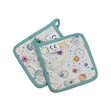 BRANDANI PRESINA SET 2 PEZZI BOLLE PICCOLE CON PIPING VERDE "BOLLICINE"