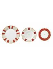 BRANDANI SERVIZIO PIATTI 18 PZ GOLDENEYE RED ROSSO