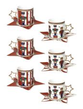 BRANDANI SET 6 TAZZINE CAFFE’ LO SCHIACCIANOCI