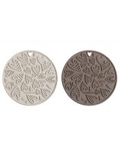 BRANDANI Sottopentola batticuore avorio-tortora assortiti silicone