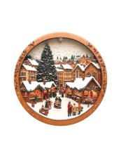 BRANDANI SOTTOPENTOLA DECORAZIONE BIANCO NATALE MERCATO