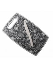 BRANDANI TAGLIERE SHANTI CON COLTELLO UTILITY INOX