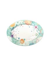 BRANDANI VASSOIO OVALE BOLLICINE NEW BONE CHINA