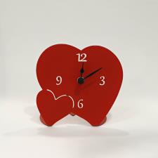 CEART OROLOGIO 15X13 CM DA TAVOLO IN METALLO CUORE VARIANTE ROSSO