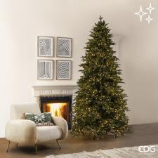 EDG Albero Di Natale Pino Cristallo 270 cm con 3100 Mini Led DIAM 151 CM