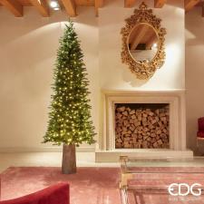EDG Albero di natale Slim illuminato H 210 cm e 480 Mini LED DIAM 81 CM