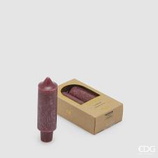 EDG Candela stelo solido cf 2 pz rosso bordeaux h.12,5 cm