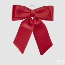EDG Decorazione Natalizia FIOCCO VELLUTO H 60 CM L.50 ROSSO CON STRASS