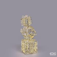EDG Decorazione Natalizia Pacchi regalo con 350 microled con altezza 76 cm, lunghezza 25 cm e profondità 25 cm