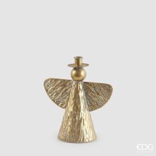 EDG Decorazione Natalizia Portacandela Angelo metallo  h,25,5 cm