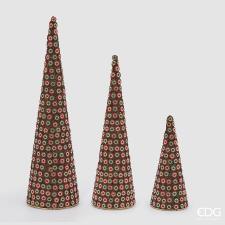 EDG DECORO PINO JEWEL CONO 3 PZ H.46 CM