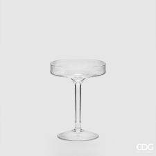 EDG Enzo De Gasperi Alzata rotonda vetro h. 20 cm diam.14,5 cm