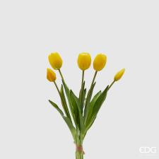EDG Enzo De Gasperi Bouquet di tulipano Giallo con foglie  5PZ