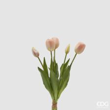 EDG Enzo De Gasperi Bouquet di tulipano ROSA PINK  con foglie  5PZ