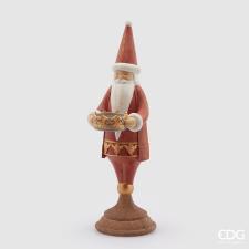 EDG Enzo De Gasperi Decorazione Natalizia Portacandela Babbo Natale H37,5