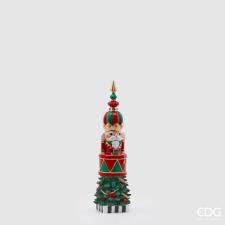 EDG Enzo De Gasperi Decorazione Natalizia Topiary Babbo Natale Circus H34X12X12