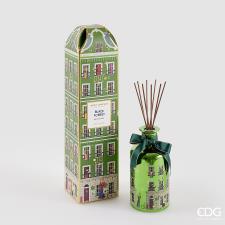 EDG ENZO DE GASPERI PROFUMATORE NATALIZIO BOTTIGLIA RUE DE RIVOLI 200 ML H.13,5 VERDE BLACK FOREST