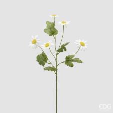 EDG FIORE ARTIFICIALE MARGHERITA RAMO X 5 CON FOGLIE H.65 CM