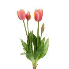 EDG Fiore artificiale tulipano ROSA-ARANCIO GIALLO 5 PZ
