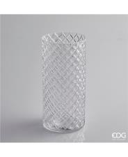 EDG Vaso Cilindrico Trasparente rombi