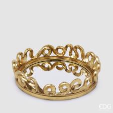 EDG VASSOIO DECORATIVO BALZE ORO ROTONDO DIAM. 26 CM