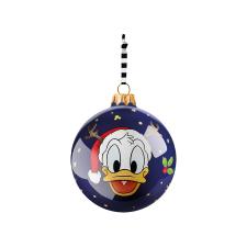 EGAN Palla Di Natale Winter Magic DONALD DUCK PAPERINO CM 8 BLU