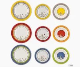 EGAN SERVIZIO Set 18 piatti Le Casette