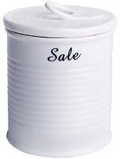 Excelsa Barattolo Sale linguetta  0.5 Litri Porcellana Bianco