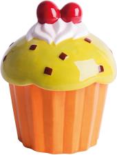 Excelsa Cup Cake Biscottiera Ceramica Verde 15x15x18 cm