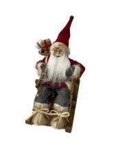 Gesco Decorazione Natalizia Babbo Natale Noel Seduto Sulla slitta
