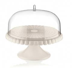 GUZZINI  Alzata con campana piccola tiffany bianca