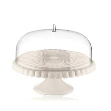 Guzzini Alzata Con Campana Tiffany grande Bianco Latte Diam 36 x 28H