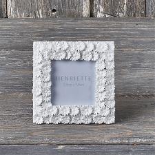 HENRIETTE  PORTAFOTO CORNICE MARGHERITE BIANCO OSTUNI 7,5X7,5 CM