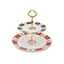 HENRIETTE ALZATA NATALIZIA 2 PIANI SWEET X’MAS CM 25 DIAM 27