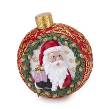 HENRIETTE DECORO SFERA BABBO NATALE ROSSO H. 24 CM